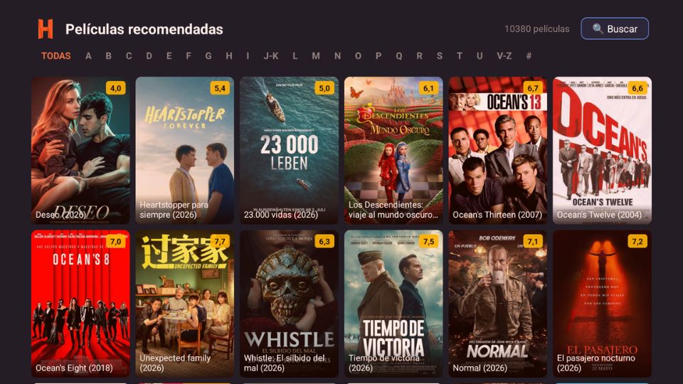 Peliculas recomendadas